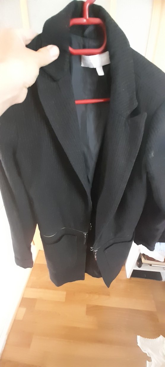 Kemerli Siyah Midi Kaban - Görsel 2