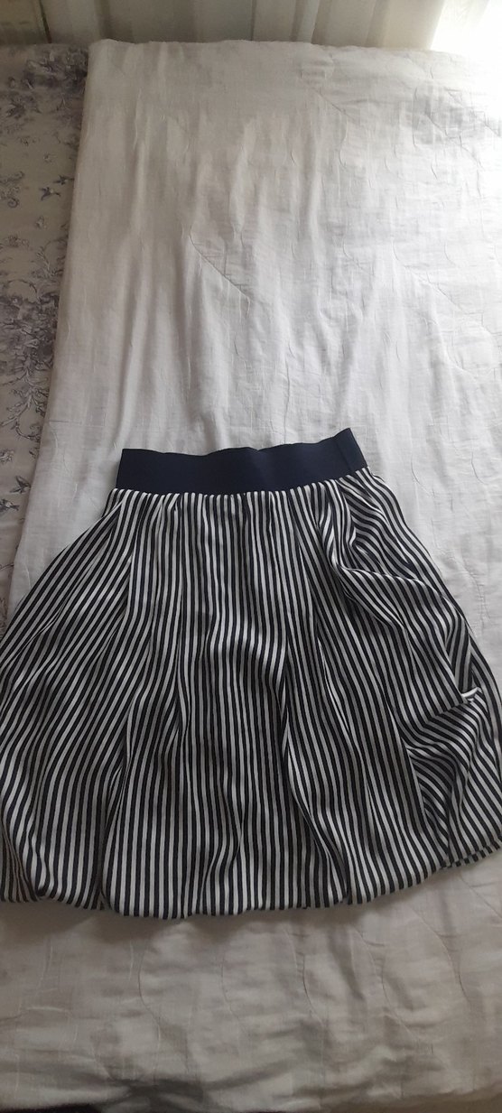 Zebra Desenli Midi Pilili Kadın Etek - Görsel 3