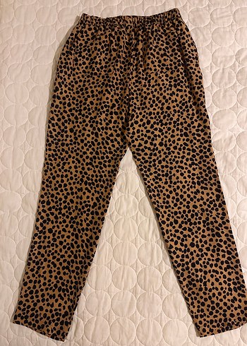 Leopar İpek Pantolon