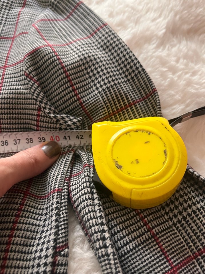 Gri Kırmızı Elbise - Görsel 5