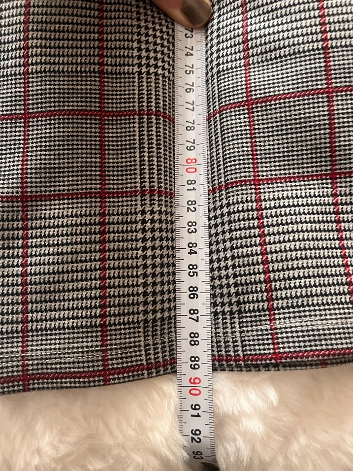 Gri Kırmızı Elbise - Görsel 4