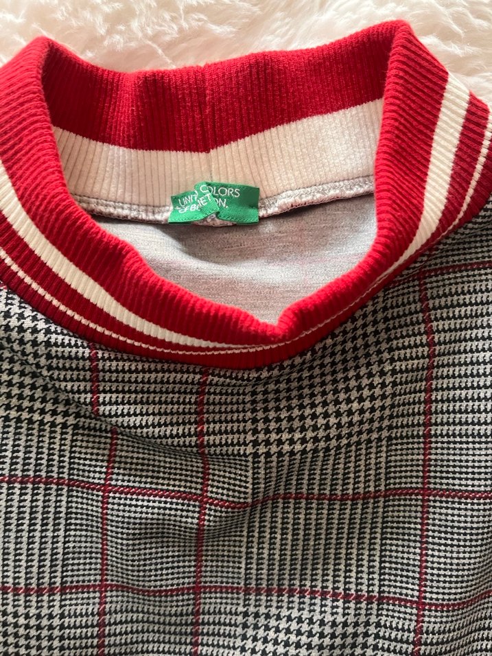 Gri Kırmızı Elbise - Görsel 3