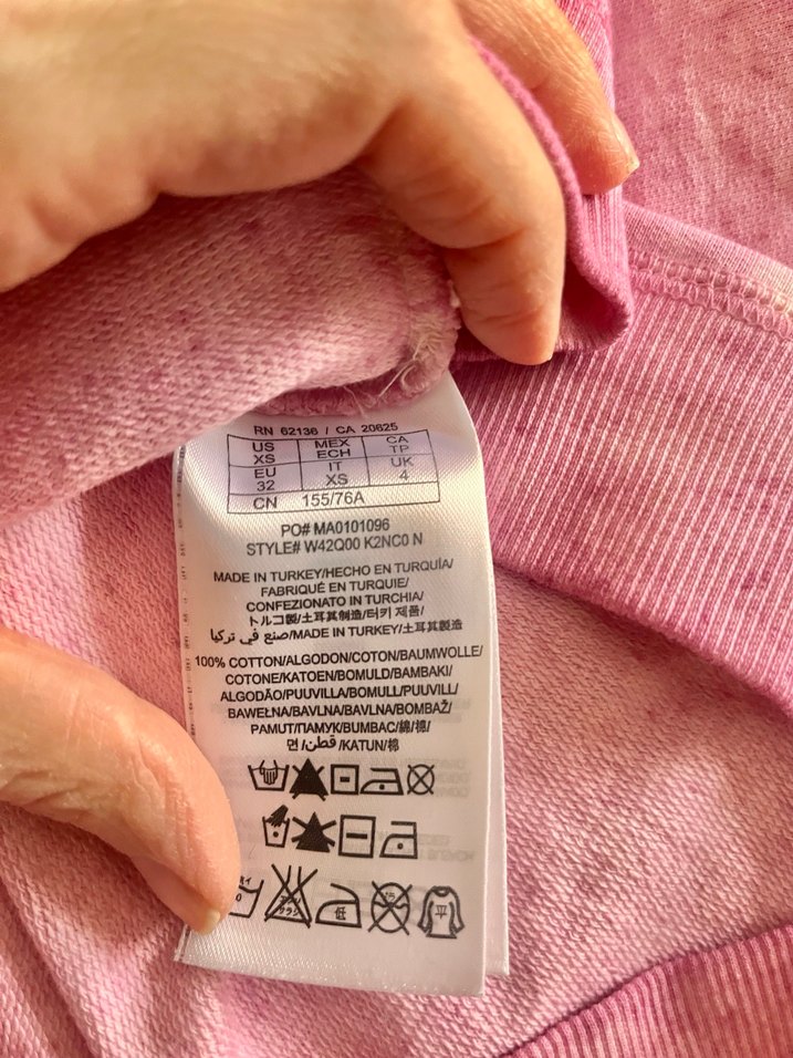 Guess Pembe Acid Wash Sweatshirt - Görsel 5