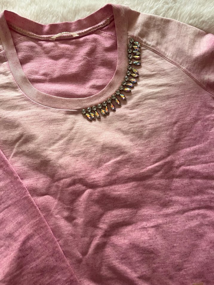 Guess Pembe Acid Wash Sweatshirt - Görsel 2