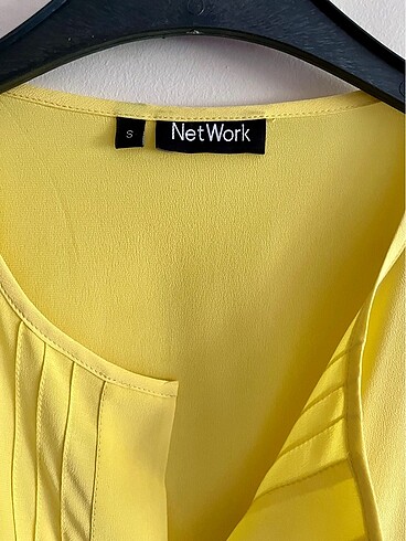s Beden sarı Renk Network İpek gömlek
