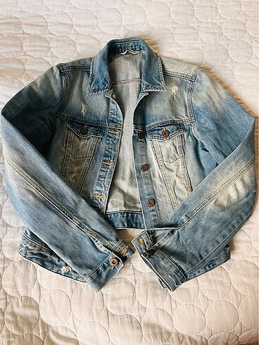 Açık mavi denim ceket