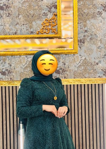 Uzun Kol Etnik Desenli Drapeli Abiye Elbise - Görsel 2