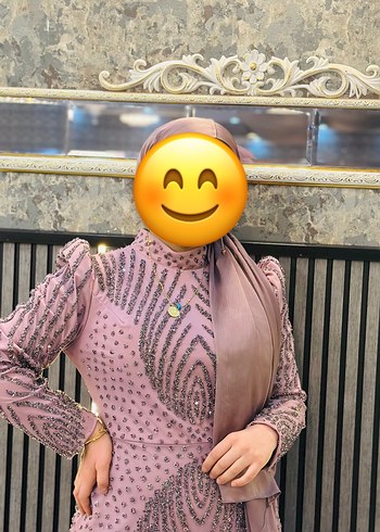 Uzun Mor Drapeli Bohem Abiye Elbise - Görsel 2