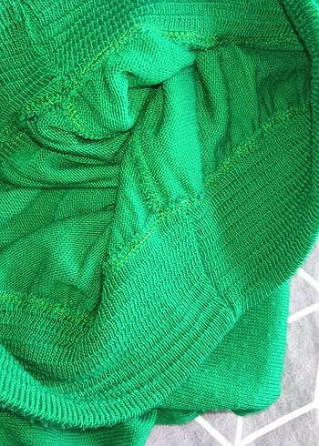 Yeşil Örme Rahat Kesim Kadın Kumaş Pantolon - Görsel 3