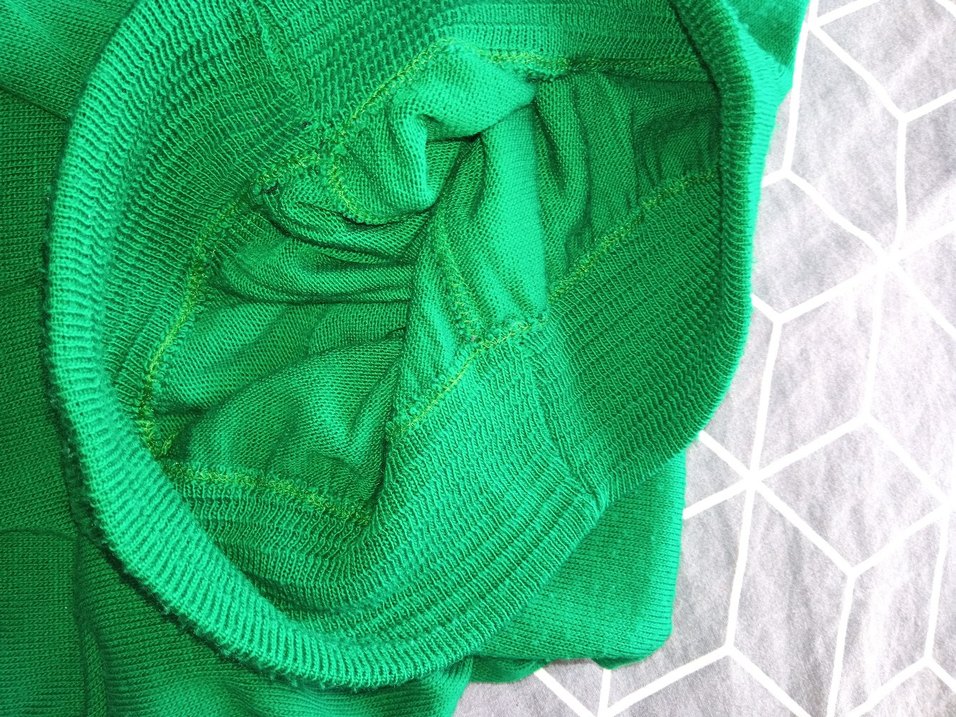 Yeşil Örme Rahat Kesim Kadın Kumaş Pantolon - Görsel 3