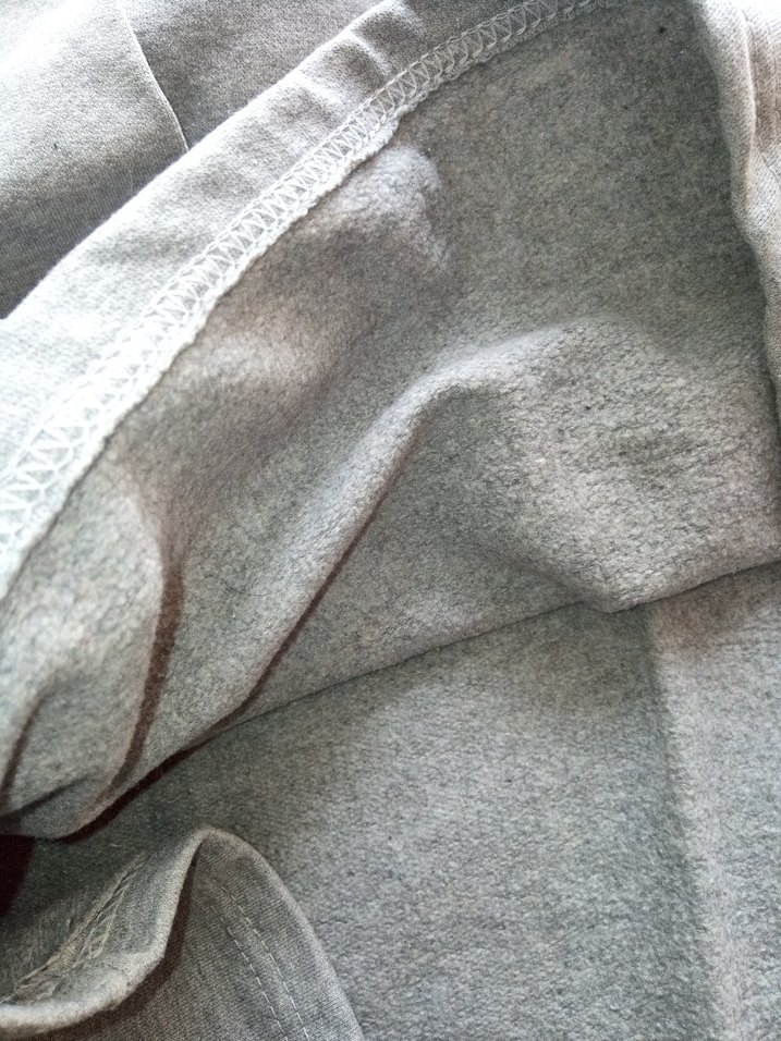 Gri Düğmeli Uzun Kollu Erkek oversize Sweatshirt - Görsel 2