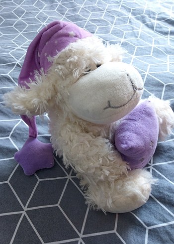 Mor Pastel Peluş Oyuncak kuzu - Görsel 2