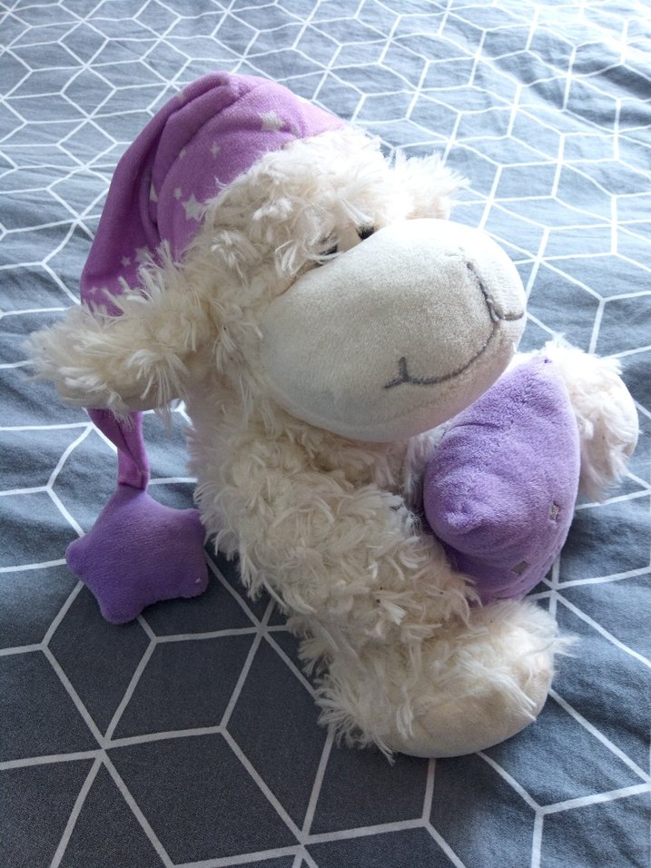Mor Pastel Peluş Oyuncak kuzu - Görsel 2