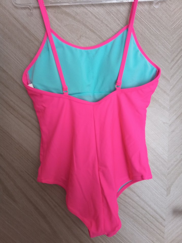 Pembe İnce Askılı Kadın Mayo - Görsel 2