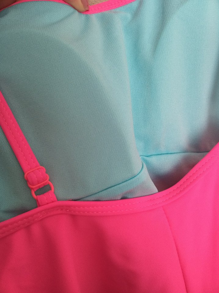 Pembe İnce Askılı Kadın Mayo - Görsel 3