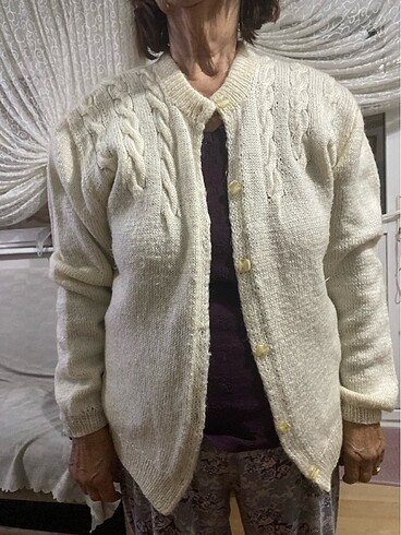 xl Beden beyaz Renk Beyaz hırka