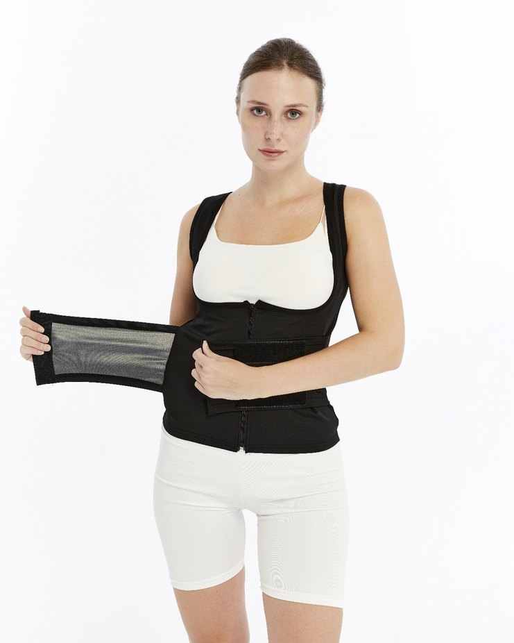 Siyah# bel#kemerli#yelek#termal#sauna - Görsel 4