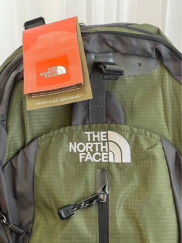  Beden orijinal the north face 50 lt haki rengi sırt çantası