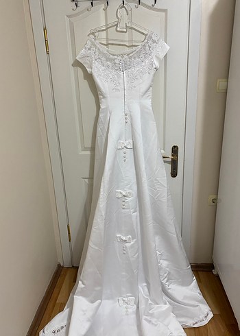 Beyaz Vintage Özel Tasarım Prenses Gelinlik - Görsel 4