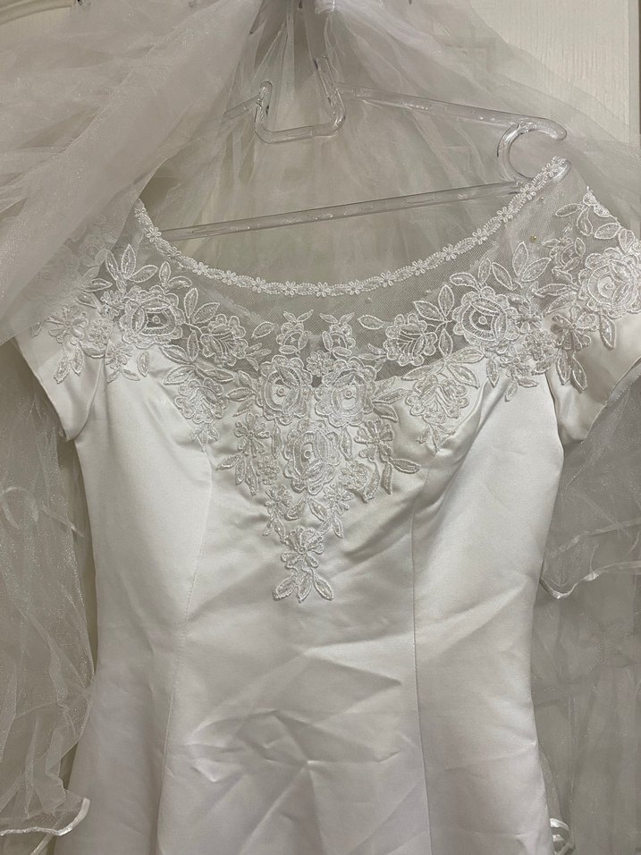 Beyaz Vintage Özel Tasarım Prenses Gelinlik - Görsel 3