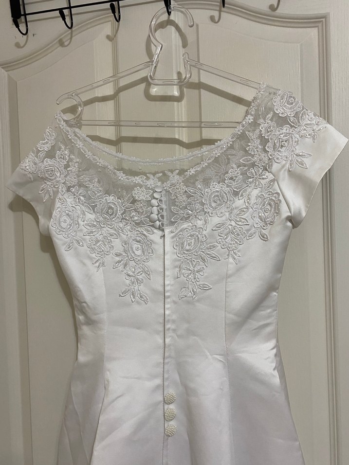 Beyaz Vintage Özel Tasarım Prenses Gelinlik - Görsel 5