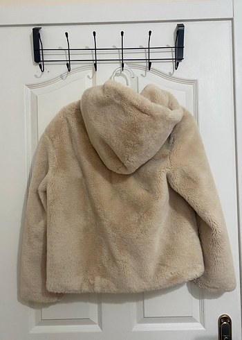 Stradivarius Midi Kadın Suni Kürk Kapüşonlu Ceket - Görsel 3