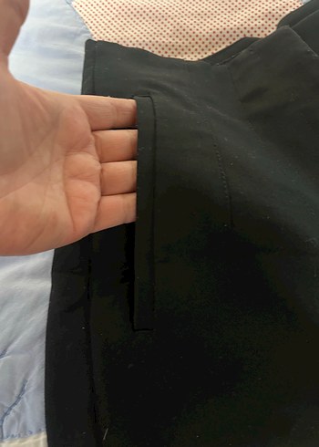 Zara Düz Siyah Pilili Kadın Kumaş Pantolon