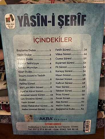  30 ADET YASİN KİTABI