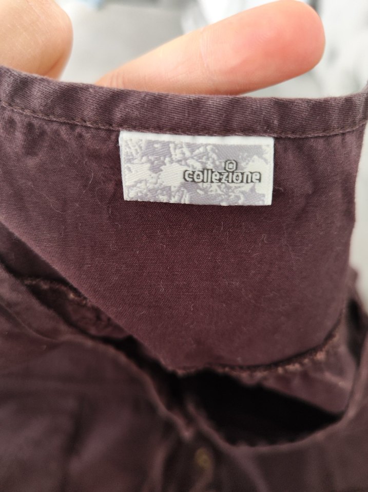 Kahverengi Keten Kemerli Midi Elbise - Görsel 2