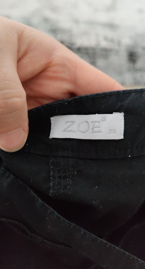 Siyah Denim Askılı Kısa Tulum - Görsel 5