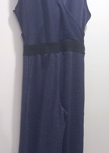 Lacivert Kemerli Kadın Uzun Tulum - Görsel 3