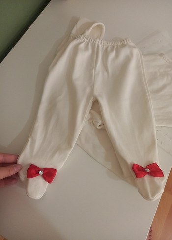 Uzun Kollu Pullu Beyaz Bebek Body - Görsel 3