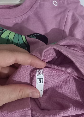 Pembe Uzun Kollu Kelebek Baskılı Bebek Kız Takımı - Görsel 3