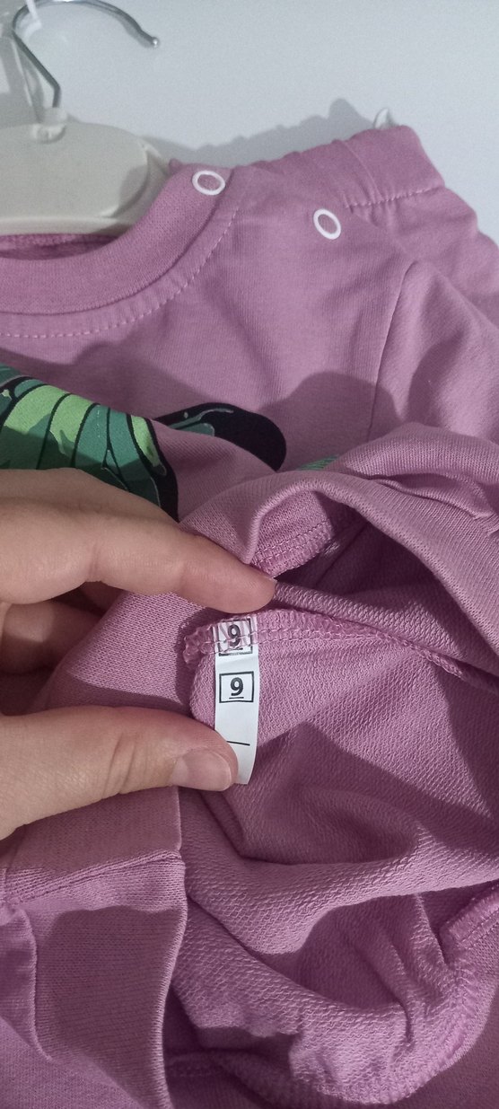 Pembe Uzun Kollu Kelebek Baskılı Bebek Kız Takımı - Görsel 3