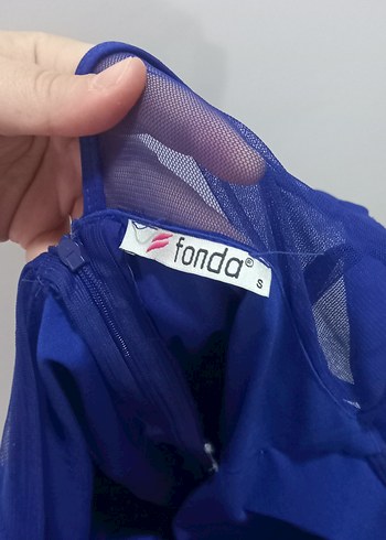 Dantel Detaylı Lacivert Kadın Uzun Tulum - Görsel 6