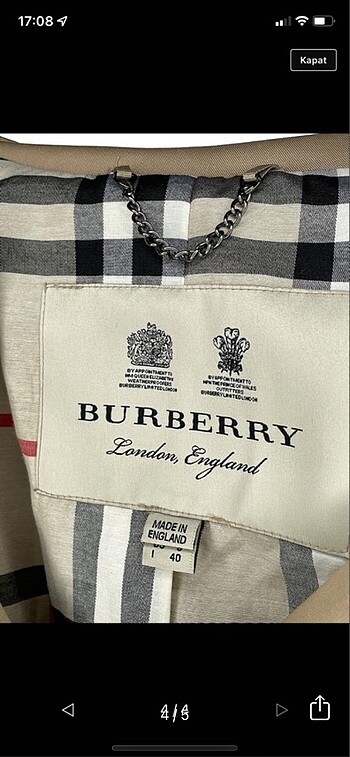 l Beden camel Renk Burberry Trench kot?