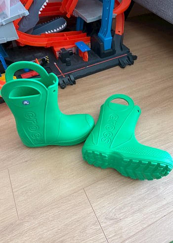 33 Beden Yeşil Crocs Çocuk Lastik Çizme