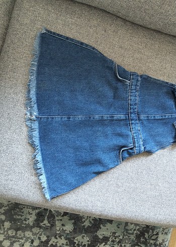 Koton Kız Çocuk Mavi Denim Kısa Askılı Elbise