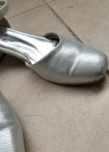 35 numara gümüş gri kız çocuk ayakkabısı - Görsel 7