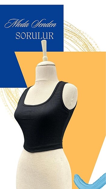 Crop Siyah XL Beden (imalattan satış)