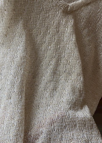 Bohem Tarzı V Yaka Örgü Kadın Kazak - Görsel 5