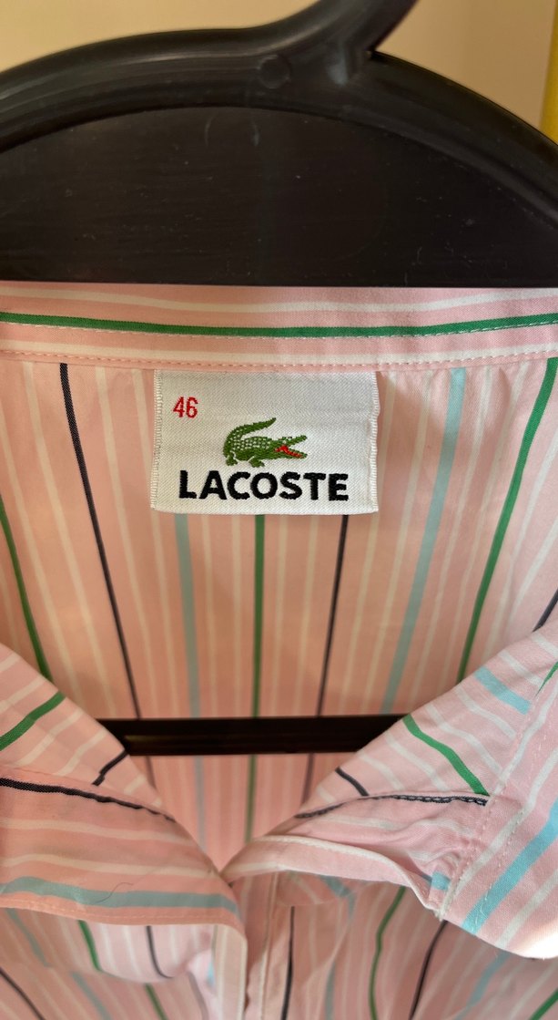 Pembe Çizgili Bağlamalı Kadın Gömlek - Görsel 3