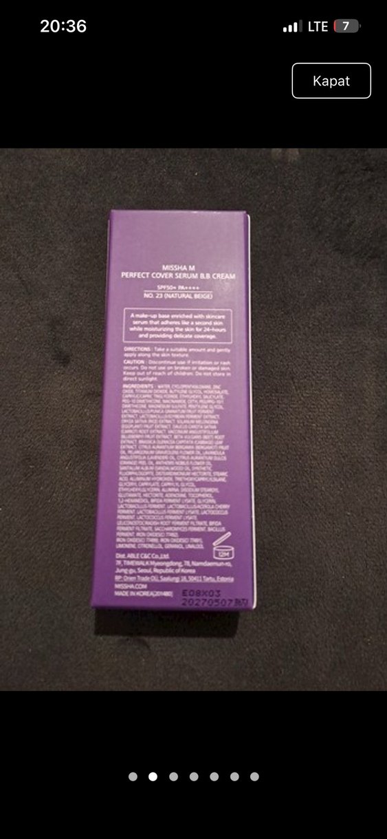 MISSHA M Perfect Cover Serum BB Krem No.23 - Görsel 2