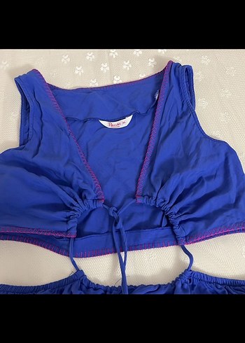 Mavi Bohem Nakışlı Uzun Salaş Etek - Görsel 5