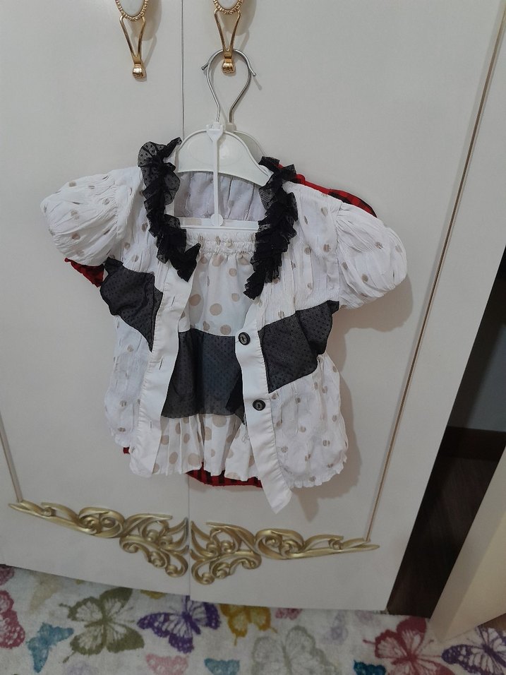 Kız Çocuk Volanlı Bohem Elbise - Görsel 2