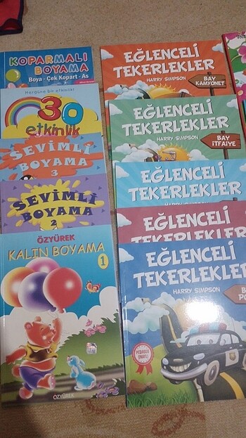 Eğlenceli boyama ve hikaye kitapları