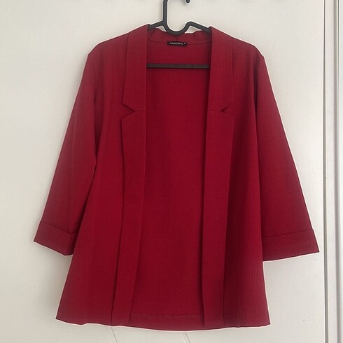 Armonika kırmızı ince ceket