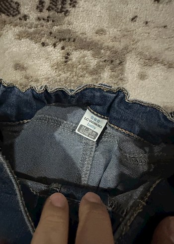Erkek Çocuk Koyu Mavi Bağcıklı Denim Pantolon - Görsel 3