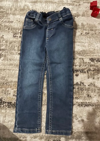 Erkek Çocuk Koyu Mavi Bağcıklı Denim Pantolon - Görsel 2