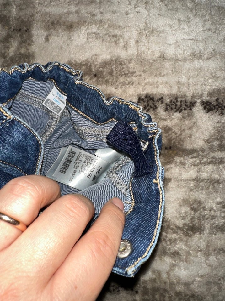 Erkek Çocuk Koyu Mavi Bağcıklı Denim Pantolon - Görsel 4